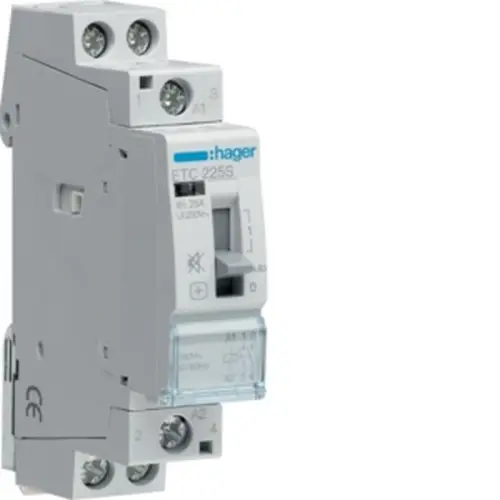 Instalační stykač hager ETC225S 25A/230V 2NO automatický návrat tichý