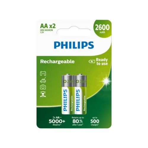 Philips dobíjecí baterie AA 2600mAh, NiMH - 2ks