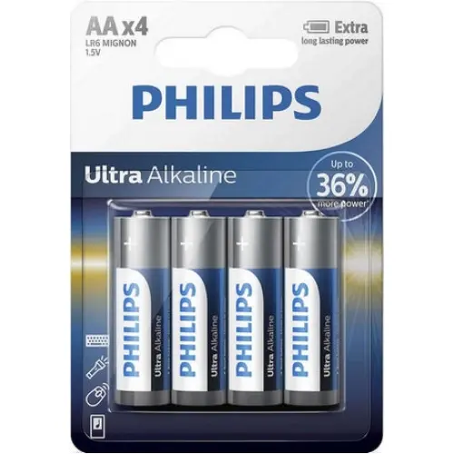 Baterie alkalická 1,5V AA Philips LR6 ULTRA ALKALINE