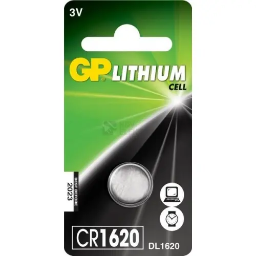 GP Jednorázová lithiová baterie CR1620, 5-pack
