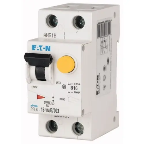 Proudový chránič s jističem EATON PFL6-13/1N/B/003 13A 30mA AC 286430