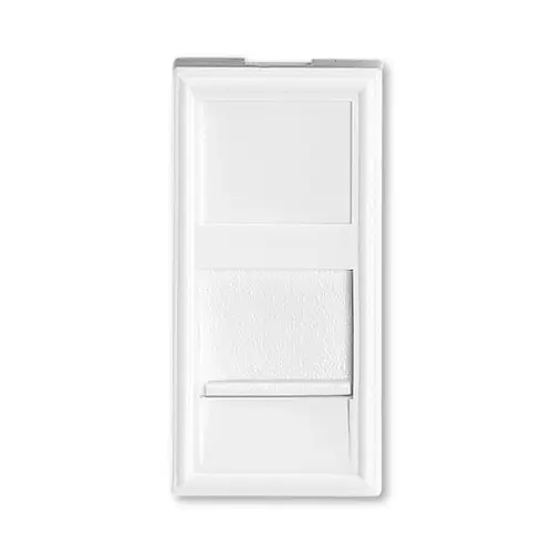 ABB modul zásuvkový 136811-1 se záclonkou 1xRJ45 bílá 22,5x45