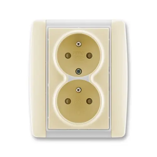 ABB Element dvojzásuvka slonová kost/ledová bílá 5512E-C02359 21