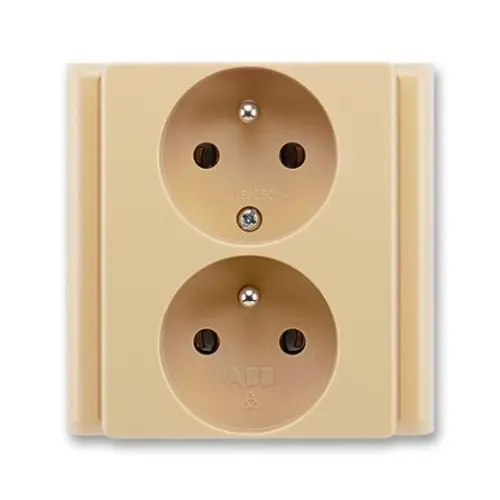 ABB Classic dvojzásuvka béžová 5512-2249 D2 polozapuštěná