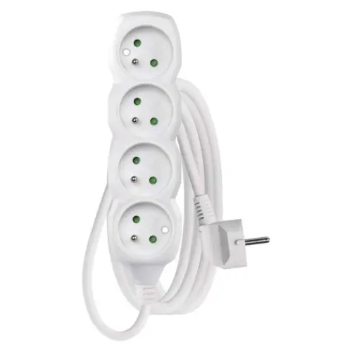 Kabel prodlužovací 4zásuvka Emos 2 m 1 mm2 IP 20
