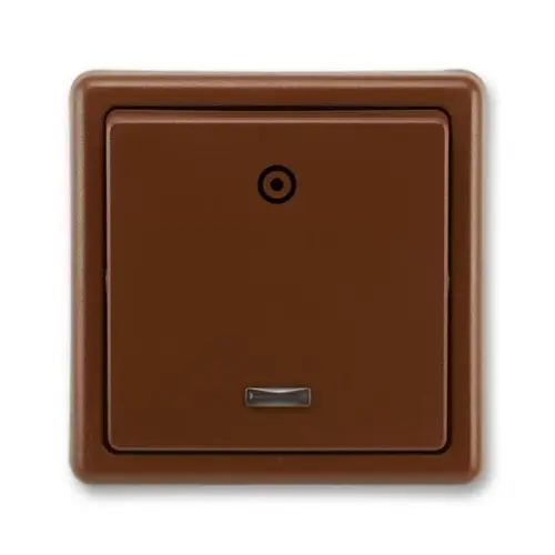 ABB Classic tlačítko č.1/0So hnědá 3553-93289 H3 s orientační doutnavkou