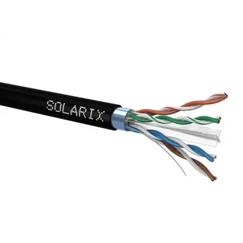 FTP kabel venkovní černý Solarix SXKD-6-FTP-PE stíněný metráž