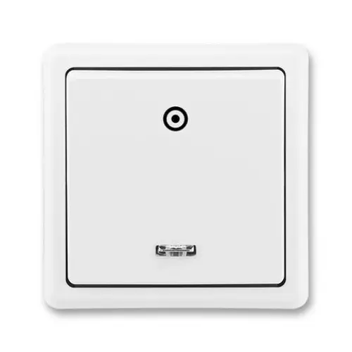 ABB Classic tlačítko č.1/0S jasně bílá 3553-91289 B1 se signalizační doutnavkou
