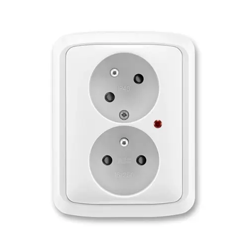 ABB Tango dvojzásuvka bílá 5593A-C02357 B s přepěťovou ochranou