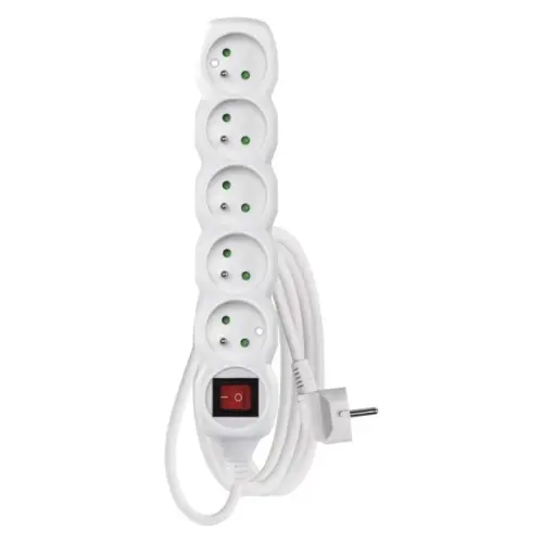 Prodlužovací kabel EMOS 3m/5zásuvek s vypínačem bílá P1513 1902150300