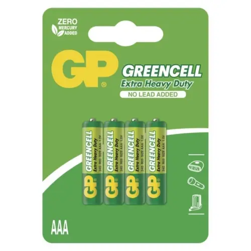 Baterie AAA (R03) Zn-Cl GP Greencell 4ks / blistr