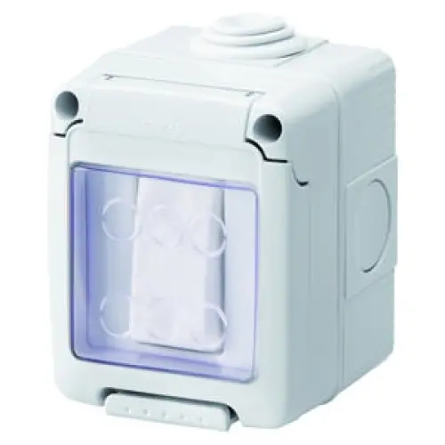 Gewiss 27 Combi vypínač č.1 16A IP55 šedá GW27831