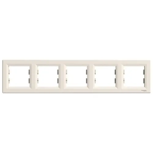 Schneider Electric Asfora pětirámeček krémový EPH5800523