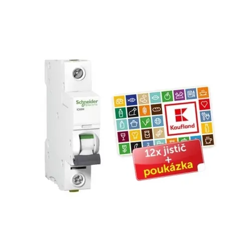Jistič Schneider Electric Acti9 iC60H 1P 10A B balení 12ks + poukázka 100 Kč A9F06110P