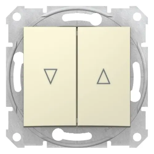 Sedna žaluziové tlačítko 1/0+1/0 elektrické blokování Beige SDN1300147