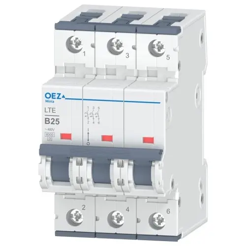 Jistič OEZ LTE-25B-3 6 kA B 25 A