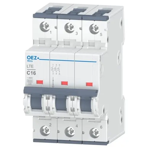 Jistič OEZ LTE-16C-3 6 kA C 16 A