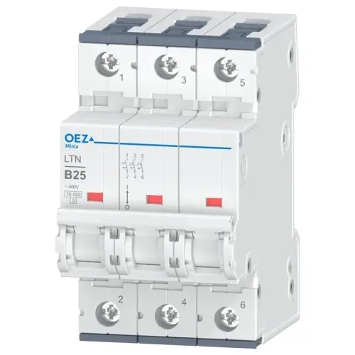 Jistič OEZ LTN-25B-3 10 kA B 25 A