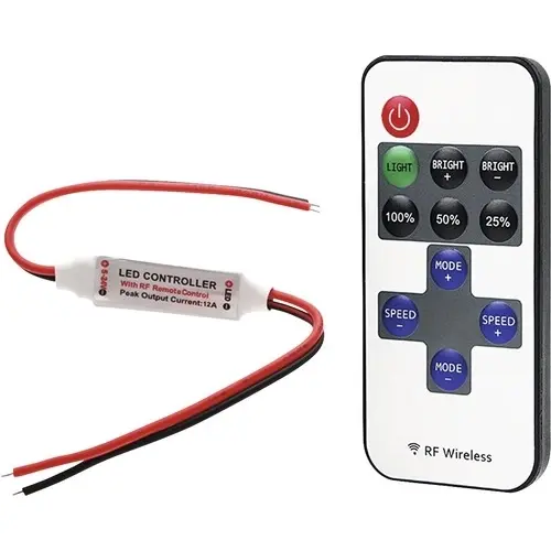 Dálkový ovladač se stmívačem 12/24V 4731670-05 FK Technics FK-LED-OVL-RF-11-SP pro jednobarevné LED pásky