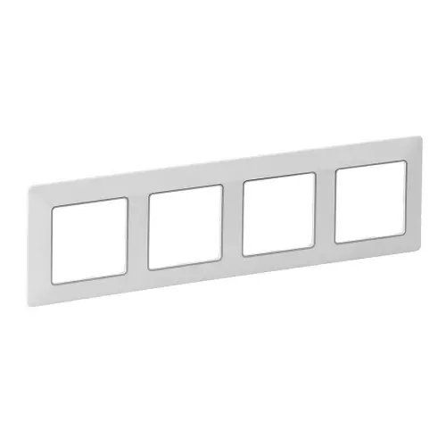 Legrand Valena LIFE čtyřrámeček bílý s chrom proužkem 754034