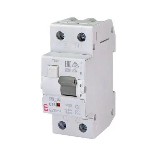 Kombinovaný chránič s jističem ETI KZS-2M A C16/0,03 (jističochránič) 002173224