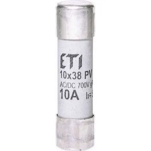 Pojistka válcová ETI CH10x38 gR 10A 700V AC/DC pro jištění polovodičů 002625021