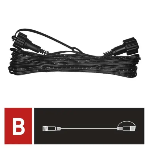 Prodlužovací kabel EMOS Connecting D1ZB01 ZY1444 10m pro spojovací LED vánoční řetězy 1534215300