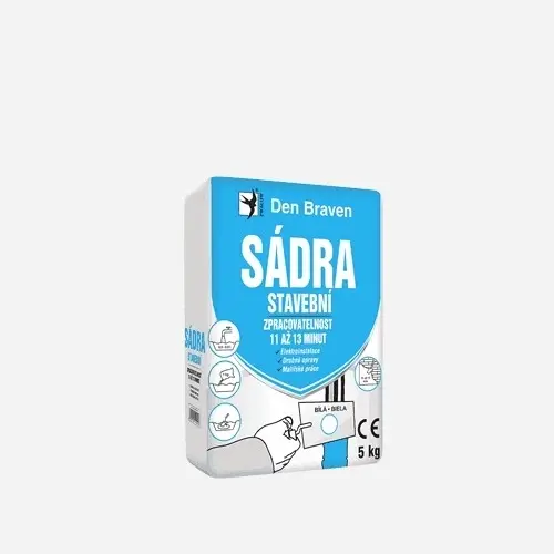 Den Braven Sádra stavební bílá Typ: pytel, Barva: bílá, Balení: