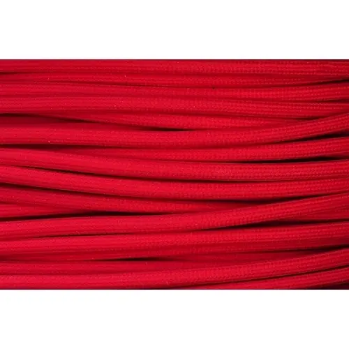 Textilní kabel H03VV-F 2x0,75 2m červená 9 (CYSY 2Dx0,75)