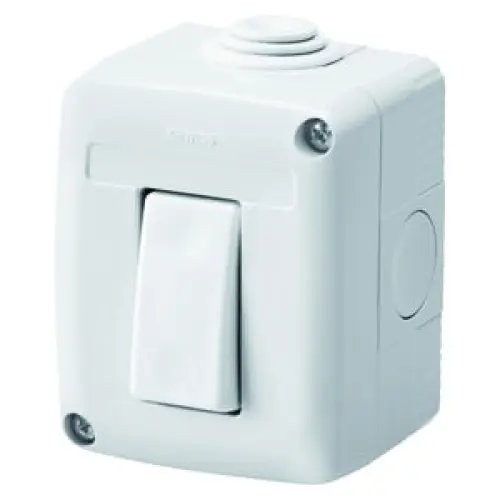 Gewiss 27 Combi vypínač č.1 16A IP40 šedá GW27801