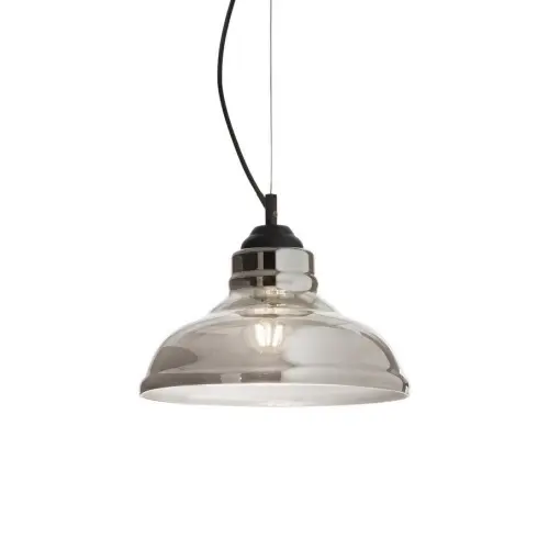 Závěsné svítidlo Ideal Lux Bistro SP1 plate fume 112343 šedé 28cm