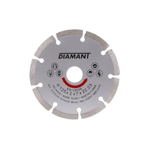 Kotouč řezný diamantový Diamant 125×22,23×1,7×7 mm