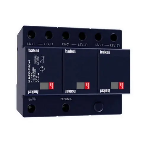 Svodič přepětí T1+T2+T3 Hakel HLSA25G-255/3+0