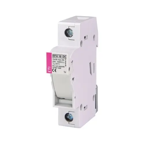 Pojistkový odpínač ETI EFH 10 DC 1P 1000VDC 25A pro válcové pojistky 10x38 gPV 002540201