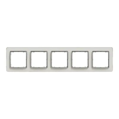 Schneider Electric Sedna Elements pětirámeček bílé sklo SDD360805