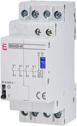 Impulzní relé (bistabilní spínač) ETI RBS425-40-230V AC 4NO 25A 002464125