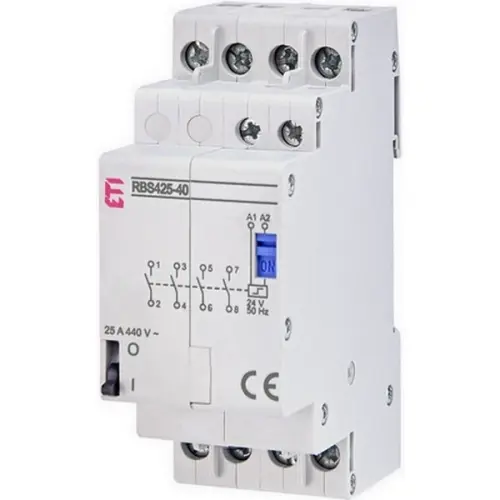 Impulzní relé (bistabilní spínač) ETI RBS425-40-24V AC 4NO 25A 002464143