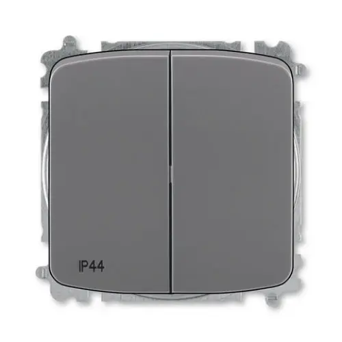 ABB Sériový/lustrový spínač TANGO 3559A-A05940 S2, kouř.šedý, 48 x 150 x 110 mm