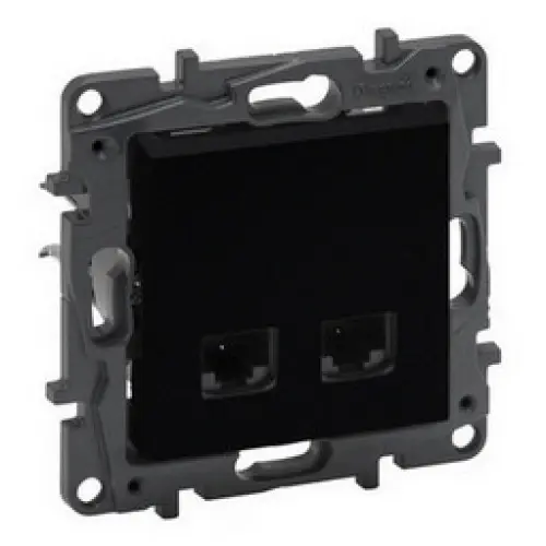 Legrand Niloé Step datová zásuvka 2xRJ45 cat.5e UTP černá 863560