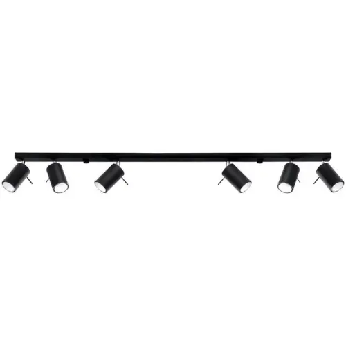 Bodové svítidlo SOLLUX Ring 6l GU10 6x40W bez zdroje SL.0334 černá