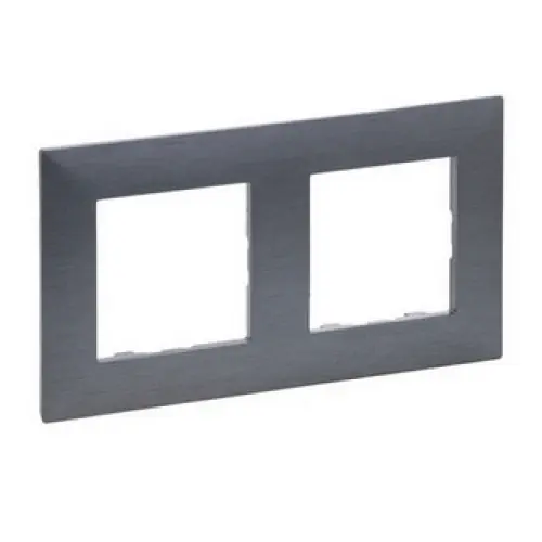 Legrand Niloé Step dvojrámeček ocel broušená 863992