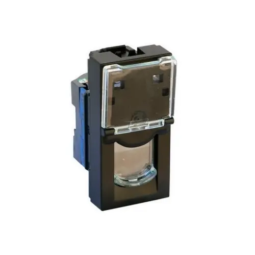 Legrand Mosaic zásuvka RJ45 1modul kategorie 6 UTP matrná černá 079461L