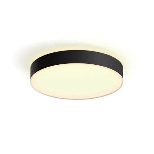 PHILIPS HUE Hue Bluetooth LED White Ambiance Stropní svítidlo Philips Enrave L 41160/30/P6 33,5W 4300lm 2200-6500K IP20 42,5cm černé, stmívatelné s dálkovým ovladačem