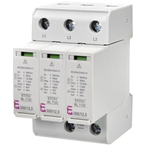 Svodič přepětí ETI ETITEC ML T123 300/12,5 3+0 TNC 002440665
