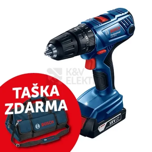 Aku vrtačka s příklepem Bosch GSB 180 LI 0.601.9F8.307 2x aku 2Ah