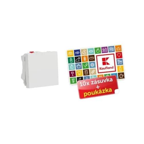 Schneider Electric Nová Unica spínač č.1 bílá balení 10ks + poukázka 100 Kč NU320118X10