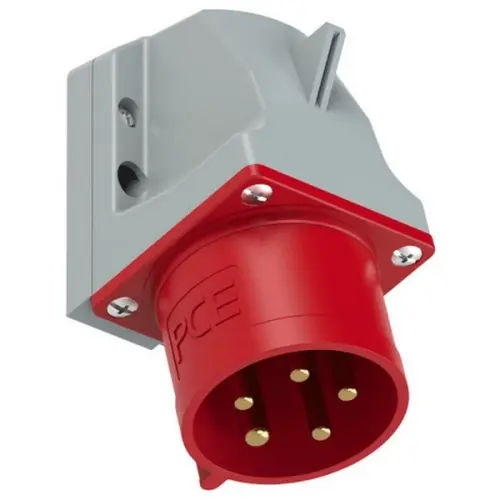 Přívodka nástěnná PCE 525-6TT 32A/5P/400V IP44