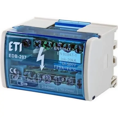 Distribuční svorkovnice 2-pólová ETI EDB-207 001102300