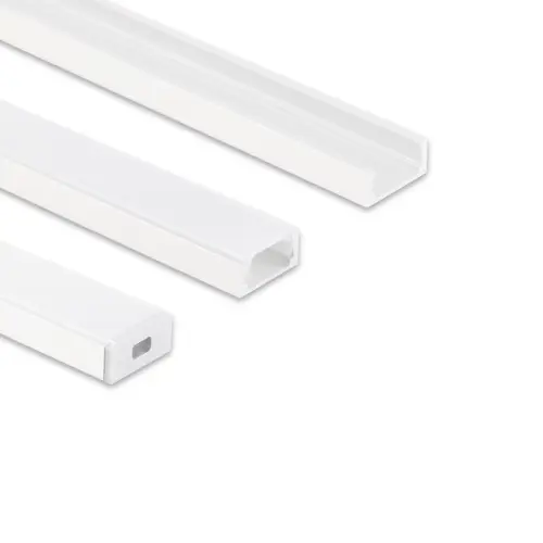 Přisazený hliníkový profil bílý PG2 16x8mm s mléčným difuzorem 2m McLED ML-761.312.74.2