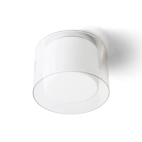 Svítidlo RENDL VENICE 23 stropní čiré sklo/opálové sklo/chrom 230V LED E27 11W IP44 R13684